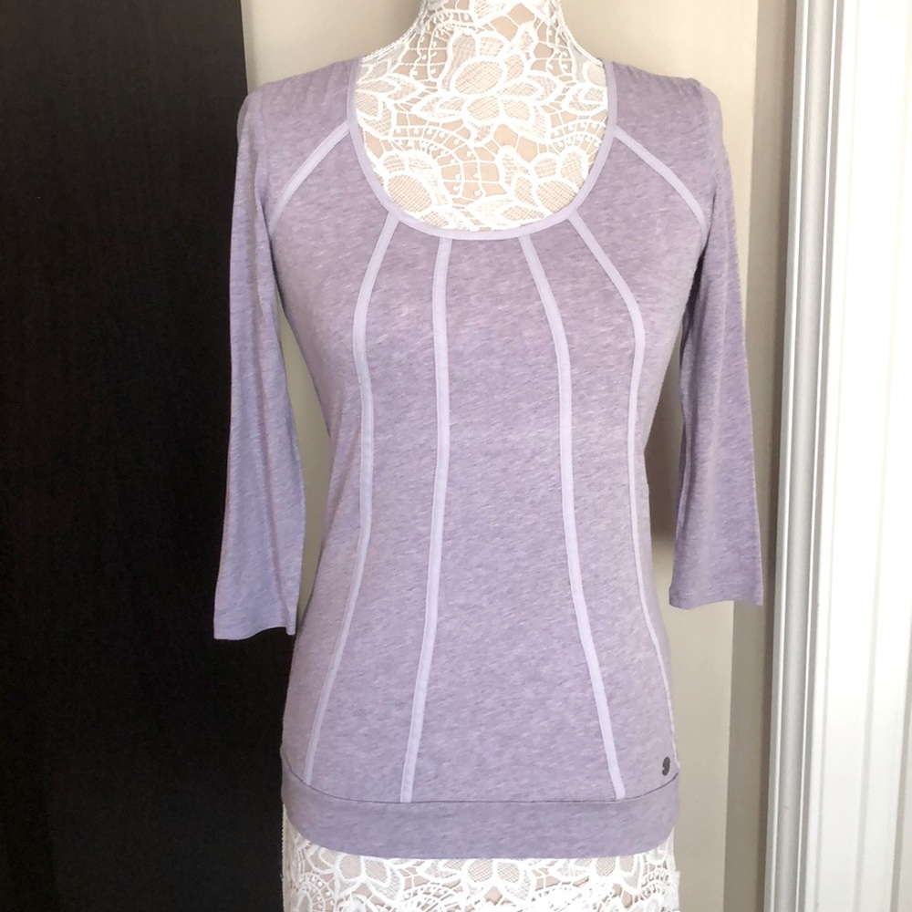 FAIR condition CALVIN KLEIN 3/4 length sleeve top wide band sizeXS light purple